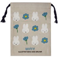 巾着S
[gray/BW23-15]
(miffyface and flower)