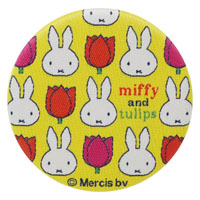 織物缶バッジ
[イエロー]
(miffy and tulips)