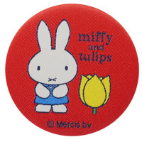 織物缶バッジ
[レッド]
(miffy and tulips)