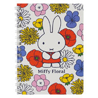 A6リングノート
[white/BS22-7]
(Miffy Floral)
