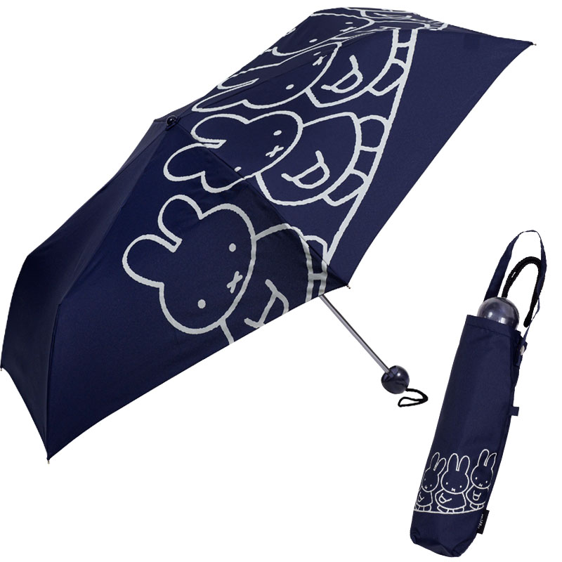 ディックブルーナオフィシャルショップ ブルーナ ブルーナ 折りたたみミニ傘 ネイビー おさんぽ やまのぼり