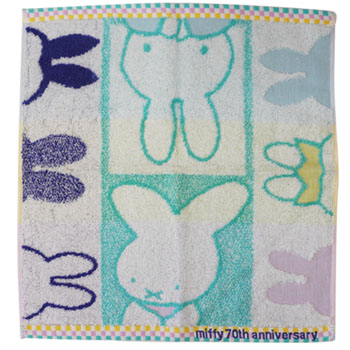 ウォッシュタオル
[Blue/historyならび]
(miffy 70th)