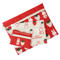 3連ポーチ
(miffy strawberry)