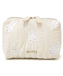 ポーチ
[アイボリー/miffy]
(キルティング刺繍シリーズ)