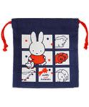 巾着袋S
[ネイビー/243A]
(miffy and Animals)