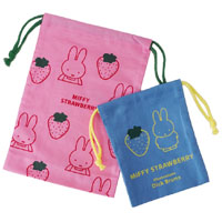 巾着セット
[2枚セット/BB23-3]
(miffy strawberry)