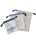 巾着3枚セット
[IV]
(miffy blue dress)