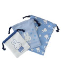 巾着3枚セット
[BL]
(miffy blue dress)