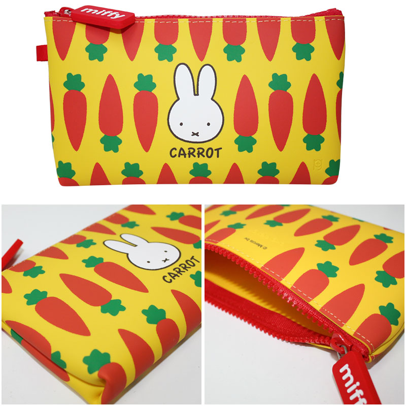 ディックブルーナオフィシャルショップ ブルーナ ブルーナ シリコン ジッパーポーチ Nuu イエロー Miffy Carrot ディックブルーナオフィシャルショップ ブルーナ ブルーナ シリコン ジッパーポーチ Nuu イエロー Miffy Carrot