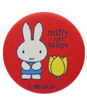 織物缶バッジ
[レッド]
(miffy and tulips)