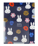A5クリアホルダーB
[3ポケ navy/707B]
(Miffy Floral)