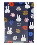 A5クリアホルダーB
[3ポケ navy/707B]
(Miffy Floral)