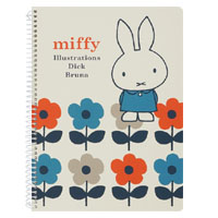 A5リングノート
[white/BA21-5]
(miffy and flower)